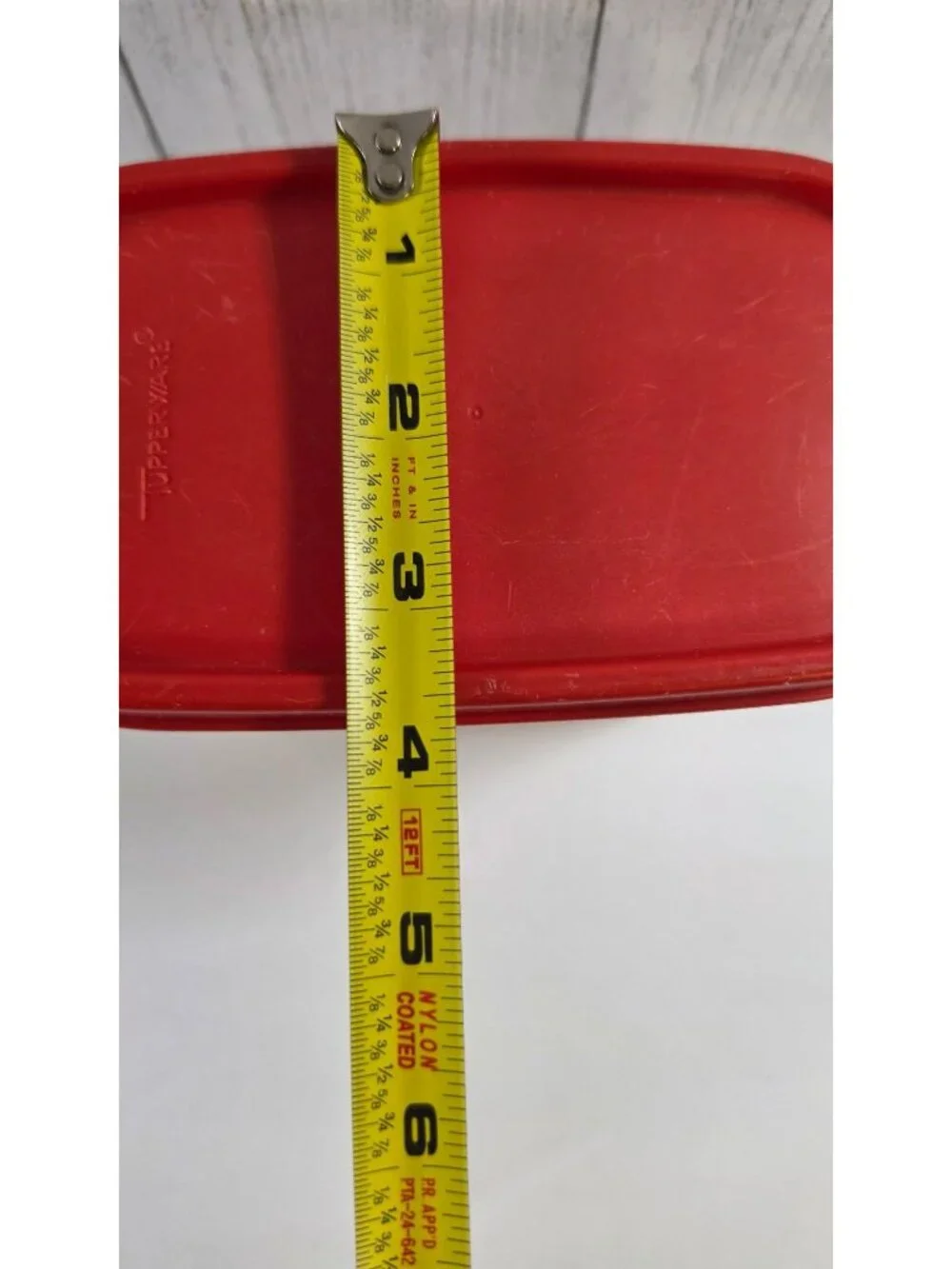TUPPERWARE MODULAR MATES #2 4 3/4 CUP CAPACITY REDDISH COLOR 1616 SEAL CONTAINER